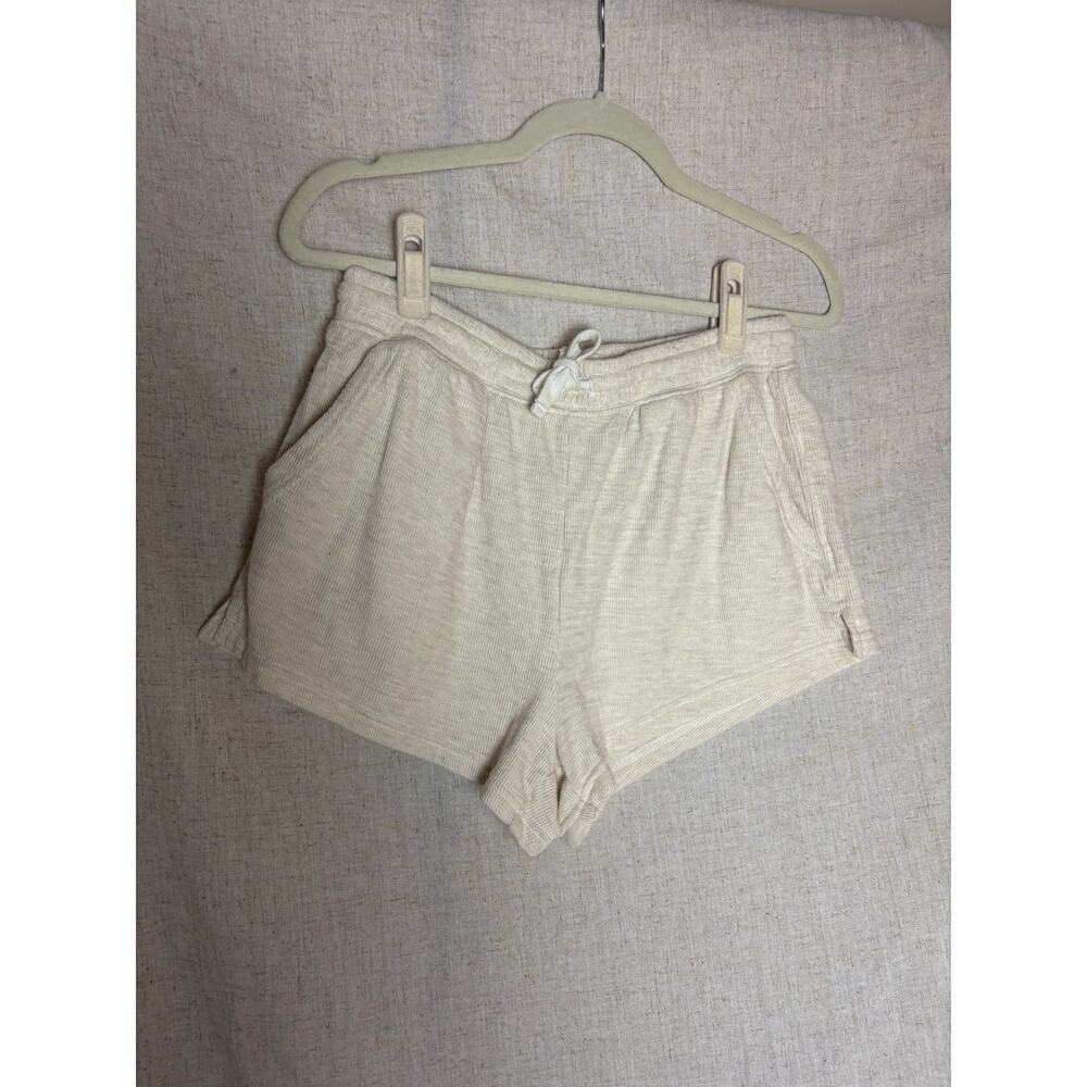 Aerie Cream Sweat Drawstring Shorts Sz. M